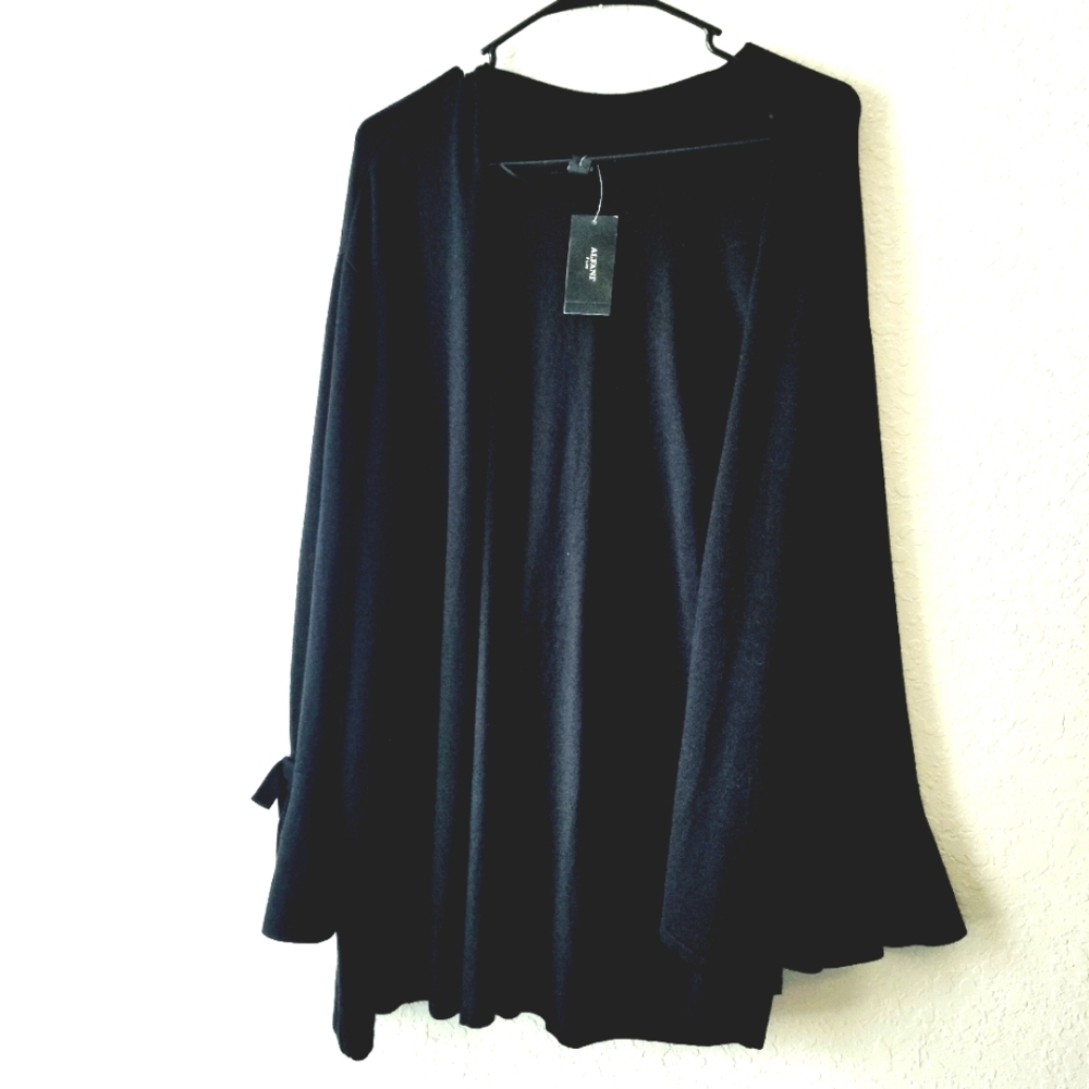NWT Alfani Black Open Cardigan